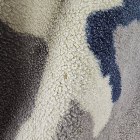 Mens Winter Outdoor Warm Soft Cozy Fleece Green Brown Camo Cowl Neck Sweater S - Picture 6 of 15